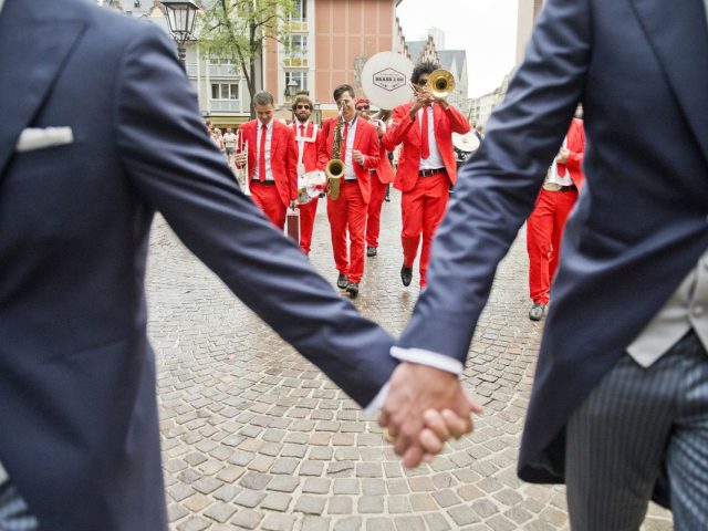 walkingact brassband brass2go wedding frankfurt Hochzeit